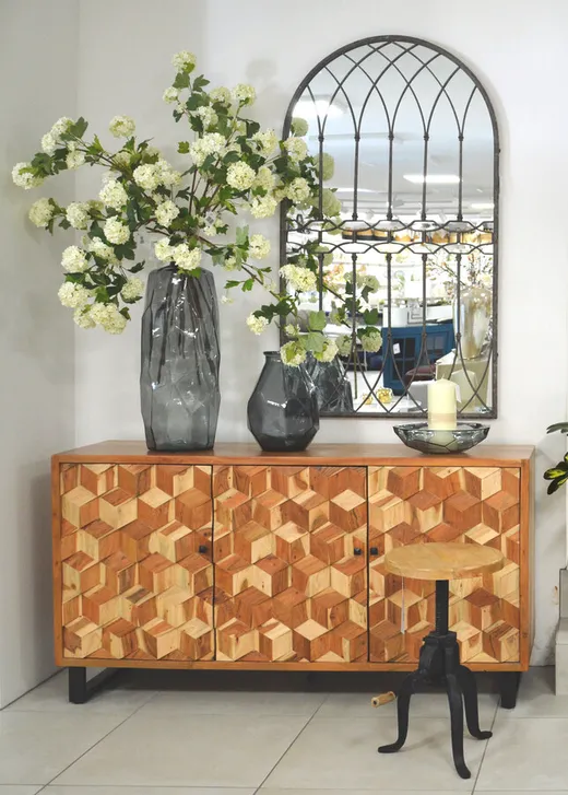 Komoda drewniana retro AVOLA NATURAL 3D - naturalne drewno