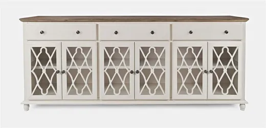 Komoda z drzwiami i szufladami AVOLA WHITE BISQUE 6D/3S - kremowy