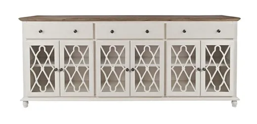 Komoda z drzwiami i szufladami AVOLA WHITE BISQUE 6D/3S - kremowy