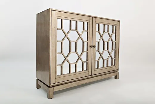 Komoda lustrzana AVOLA SILVER GOLD 2D - srebrny