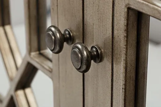 Komoda lustrzana AVOLA SILVER GOLD 2D - srebrny
