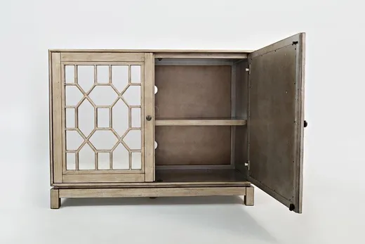 Komoda lustrzana AVOLA SILVER GOLD 2D - srebrny