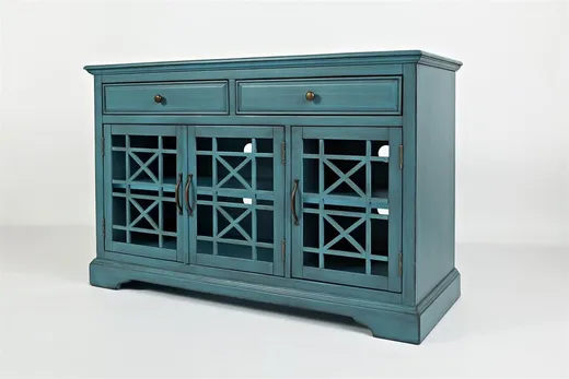 Komoda trzydrzwiowa AVOLA ANTIQUE BLUE 3D/2S - ciemnoniebieski