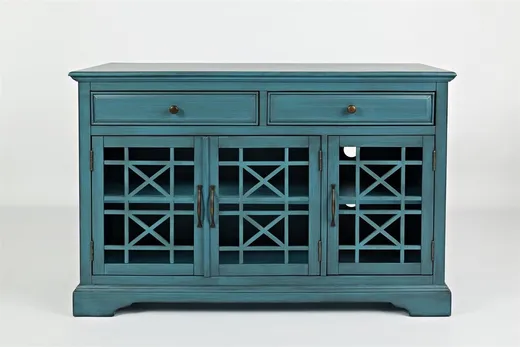Komoda trzydrzwiowa AVOLA ANTIQUE BLUE 3D/2S - ciemnoniebieski