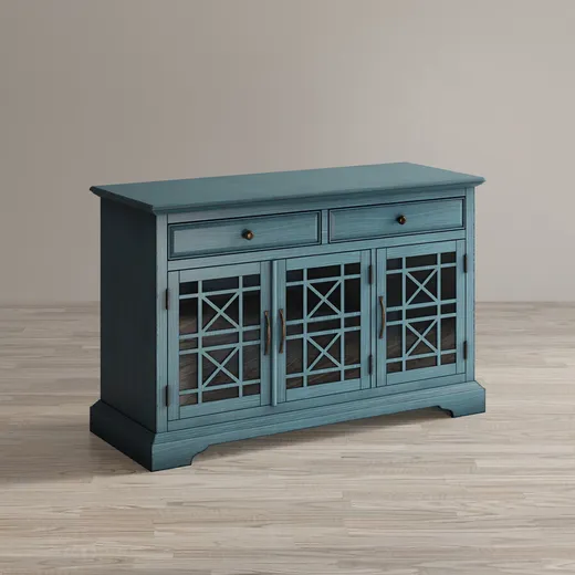 Komoda trzydrzwiowa AVOLA ANTIQUE BLUE 3D/2S - ciemnoniebieski