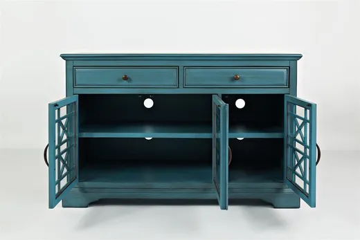 Komoda trzydrzwiowa AVOLA ANTIQUE BLUE 3D/2S - ciemnoniebieski