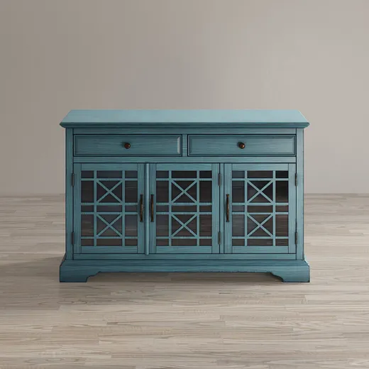 Komoda trzydrzwiowa AVOLA ANTIQUE BLUE 3D/2S - ciemnoniebieski