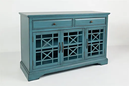 Komoda trzydrzwiowa AVOLA ANTIQUE BLUE 3D/2S - ciemnoniebieski