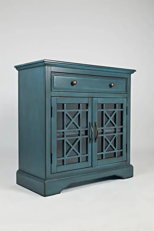 Komoda dwudrzwiowa AVOLA ANTIQUE BLUE 2D/1S - ciemnoniebieski