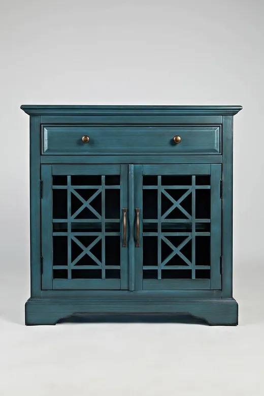 Komoda dwudrzwiowa AVOLA ANTIQUE BLUE 2D/1S - ciemnoniebieski