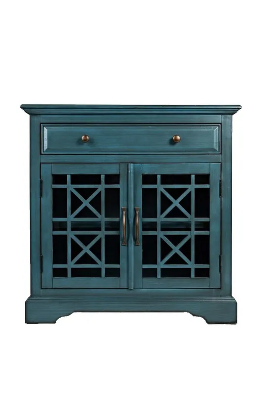 Komoda dwudrzwiowa AVOLA ANTIQUE BLUE 2D/1S - ciemnoniebieski