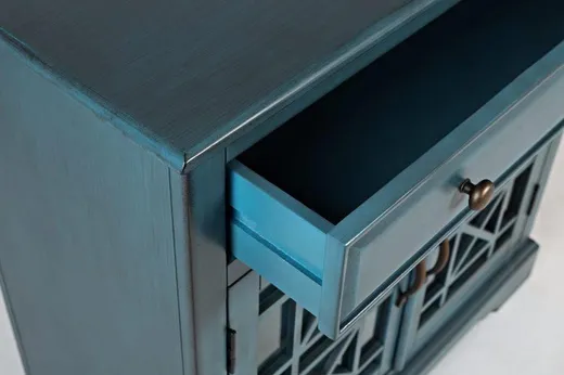 Komoda dwudrzwiowa AVOLA ANTIQUE BLUE 2D/1S - ciemnoniebieski