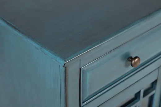 Komoda dwudrzwiowa AVOLA ANTIQUE BLUE 2D/1S - ciemnoniebieski