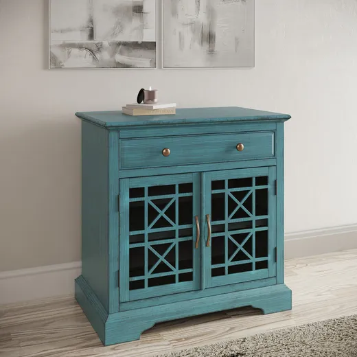 Komoda dwudrzwiowa AVOLA ANTIQUE BLUE 2D/1S - ciemnoniebieski