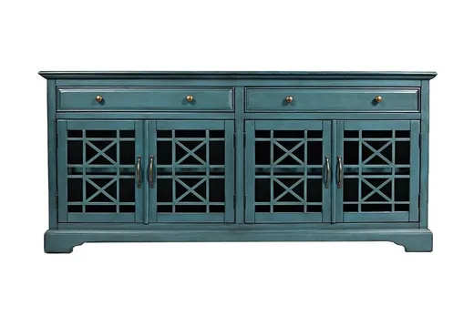 Komoda czterodrzwiowa AVOLA ANTIQUE BLUE 4D/2S - ciemnoniebieski