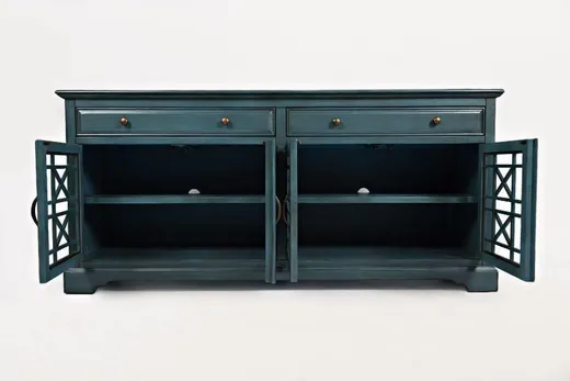 Komoda czterodrzwiowa AVOLA ANTIQUE BLUE 4D/2S - ciemnoniebieski