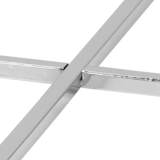 Stolik CROSS 50x50 - transparentny/chrom