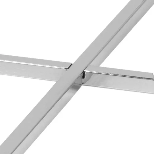 Stolik okrągły CROSS 55 - transparentny/chrom