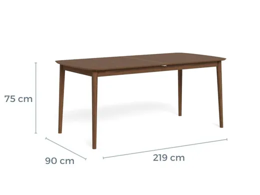 Stół rozkładany MONTREUX 180/219x90 - orzech