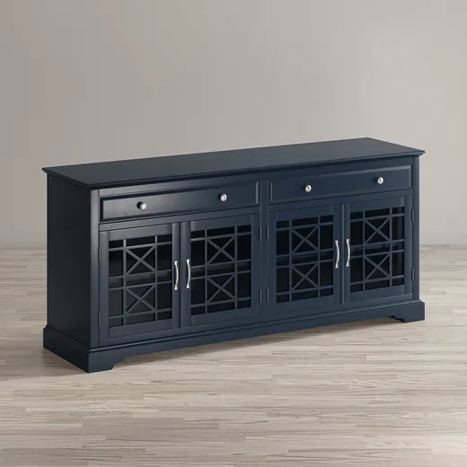 Komoda drewniana AVOLA NAVY 4D/2S - ciemnogranatowy