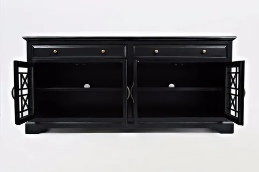 Komoda 4-drzwiowa AVOLA ANTIQUE BLACK 4D/2S - czarny