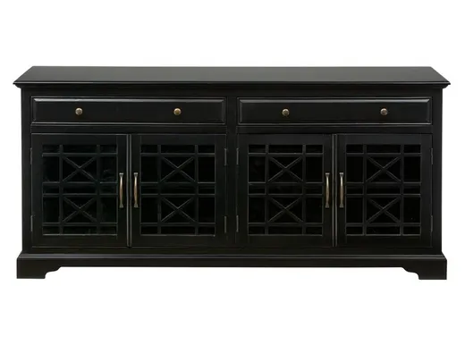Komoda 4-drzwiowa AVOLA ANTIQUE BLACK 4D/2S - czarny