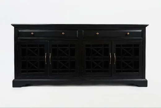 Komoda 4-drzwiowa AVOLA ANTIQUE BLACK 4D/2S - czarny