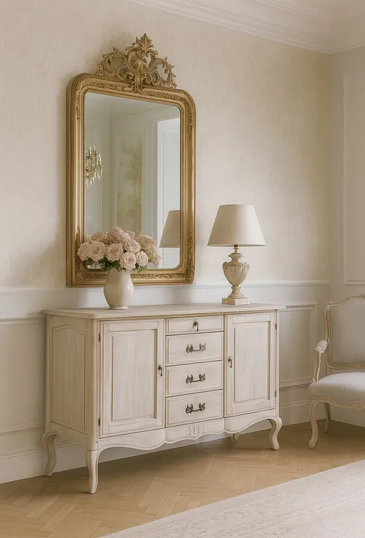 Komoda 2-drzwiowa z szufladami VENEZIA BIANCO 803K
