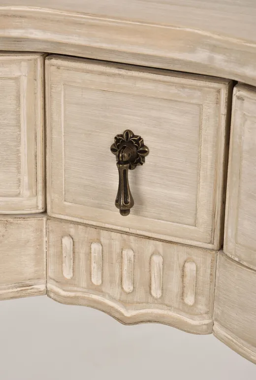 Konsola drewniana z szufladami VENEZIA BIANCO 808K - jasnobeżowy