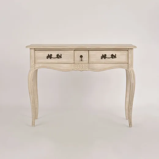Konsola drewniana z szufladami VENEZIA BIANCO 808K - jasnobeżowy