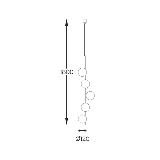 Lampa wisząca ALI 5648 - biały/złoty