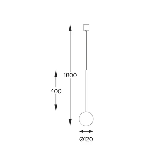 Lampa wisząca ALI 5639 - biały/czarny