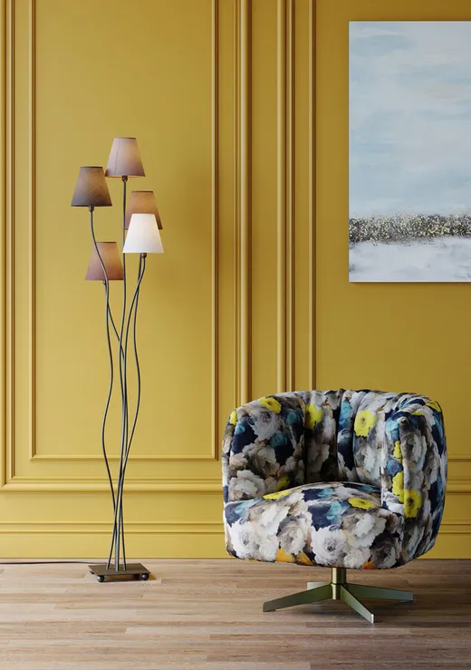 Lampa podłogowa FLEXIBLE MOCCA CINQUE - brązowy/czarny
