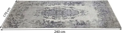 Dywan bawełniany KELIM POP GREY 240x170 - szary