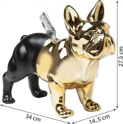 Skarbonka BULLDOG - złoty/czarny