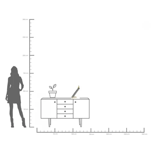Figurka dekoracyjna STAIRWAY - złoty/szary