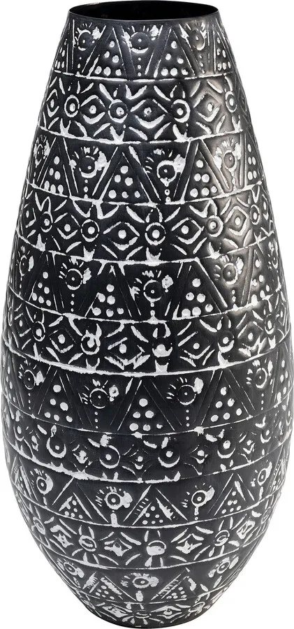 Wazon stalowy SKETCH 41 - czarny/biały