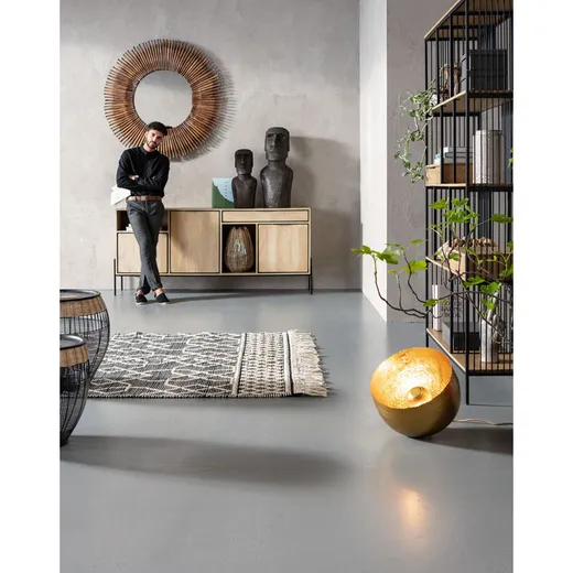 Lustro okrągłe SUNLIGHT 122 - drewno z recyklingu