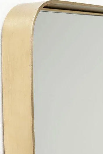 Lustro wiszące CURVE 80x120 - mosiądz