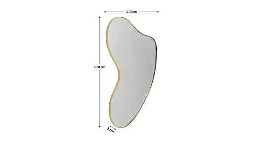 Lustro wiszące SHAPE 110x120 - mosiądz