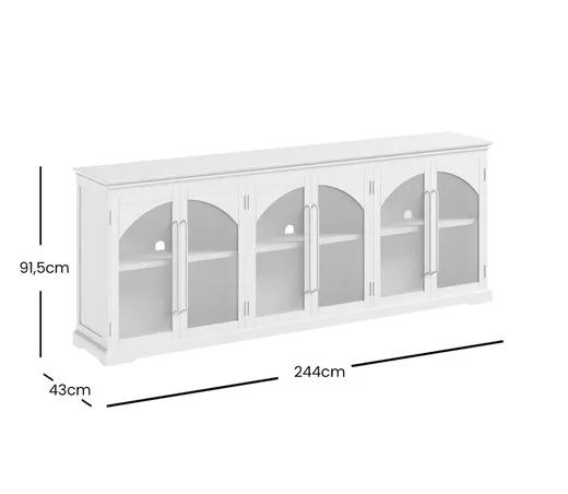 Komoda 6-drzwiowa AVOLA - szaro-oliwkowy