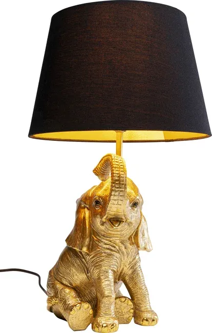 Lampa stołowa HAPPY ELEFANT - złoty/czarny