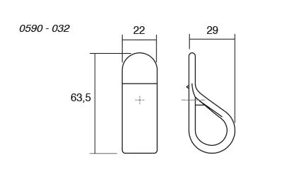 Gałka BELT 0590/22 czarny mat Viefe