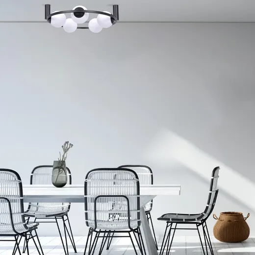 Lampa sufitowa ORBIT 5 5009 - czarny/biały