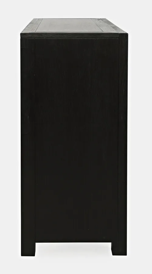 Komoda 2-drzwiowa AVOLA jodełka - czarny