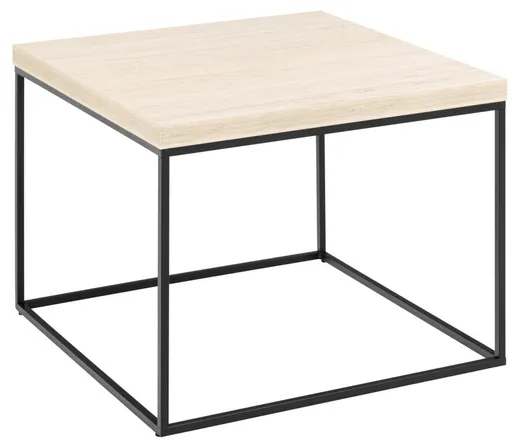 Stolik kawowy BAROSSA 60x60 - beżowy/czarny