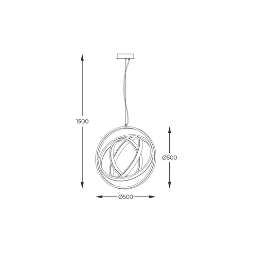 Lampa wisząca TESS MD9203-4-3BD - czarny