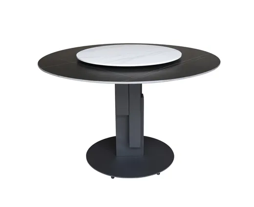 Stół okrągły z nadstawką MODIG 120 cm - czarny