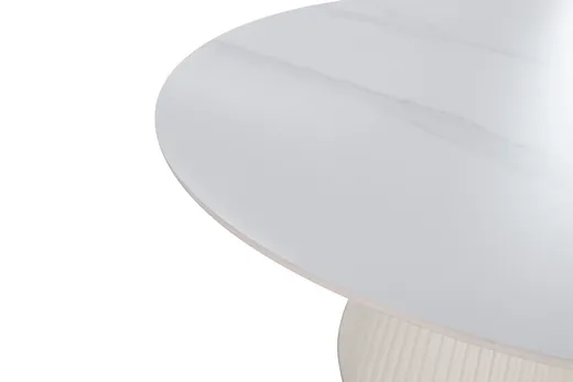 Stół okrągły MODIG 120 cm - biały
