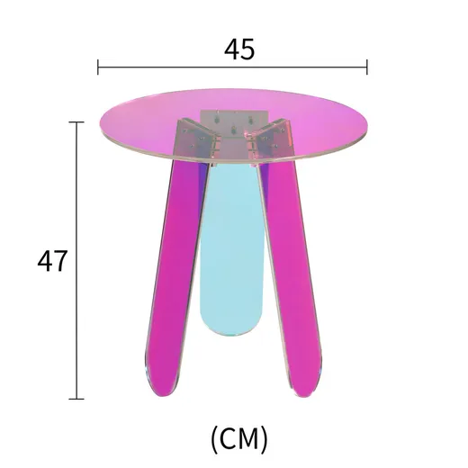 Okrągły stolik akrylowy MODIG 45 cm - wielokolorowy